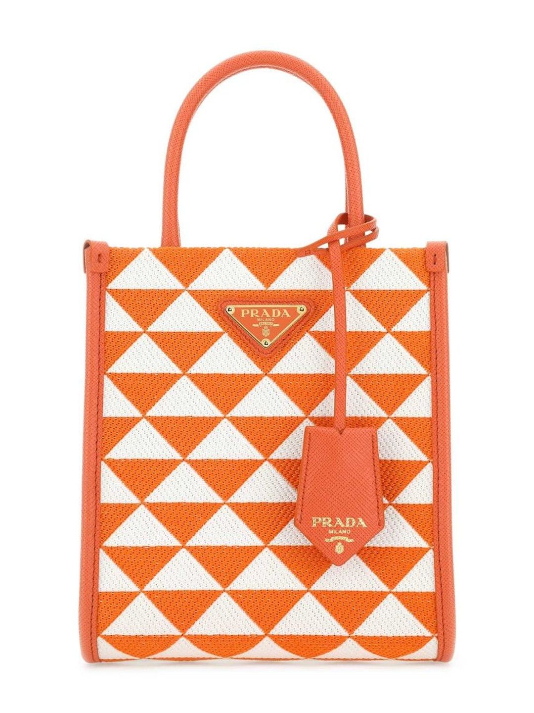 Prada Women Orange Leather Handbags-picture-49