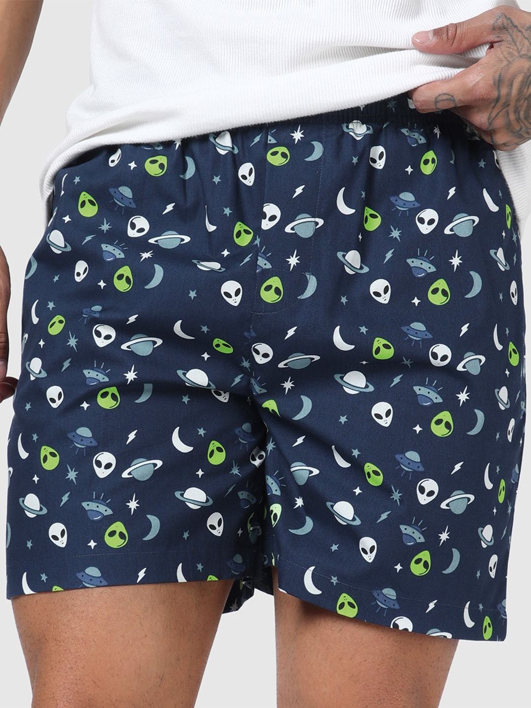 Bewakoof Men Pageant Blue All Over Printed Boxers-picture-26