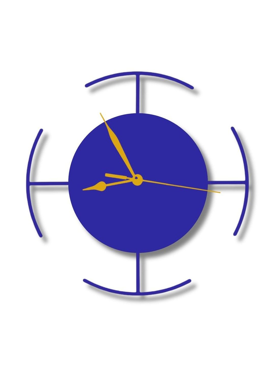 VENTUOS Blue & Blue Geometric Wall Clock-image-34
