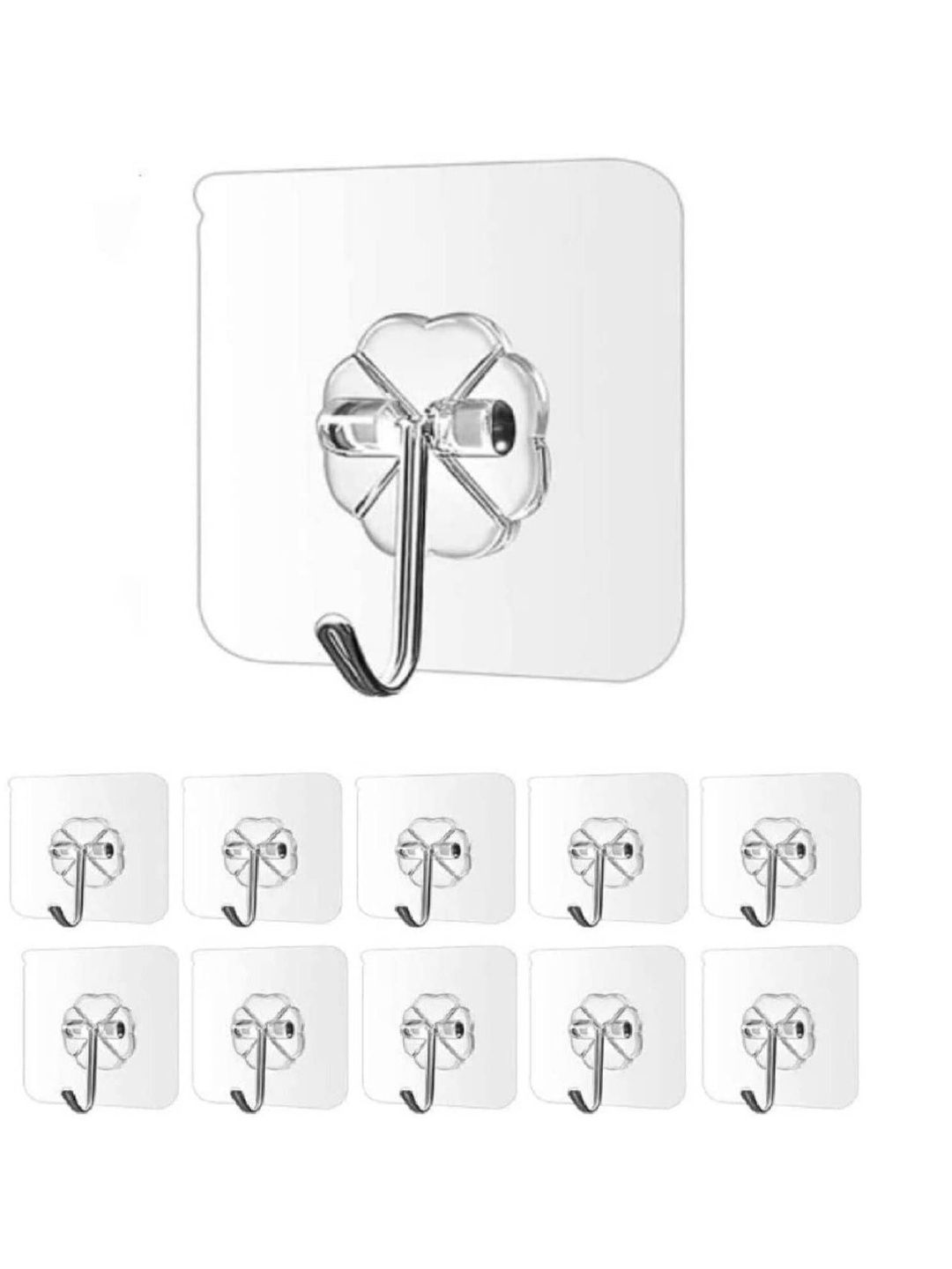 REDCARP Transparent 11-Pcs Strong Adhesive Wall Hook-picture-40