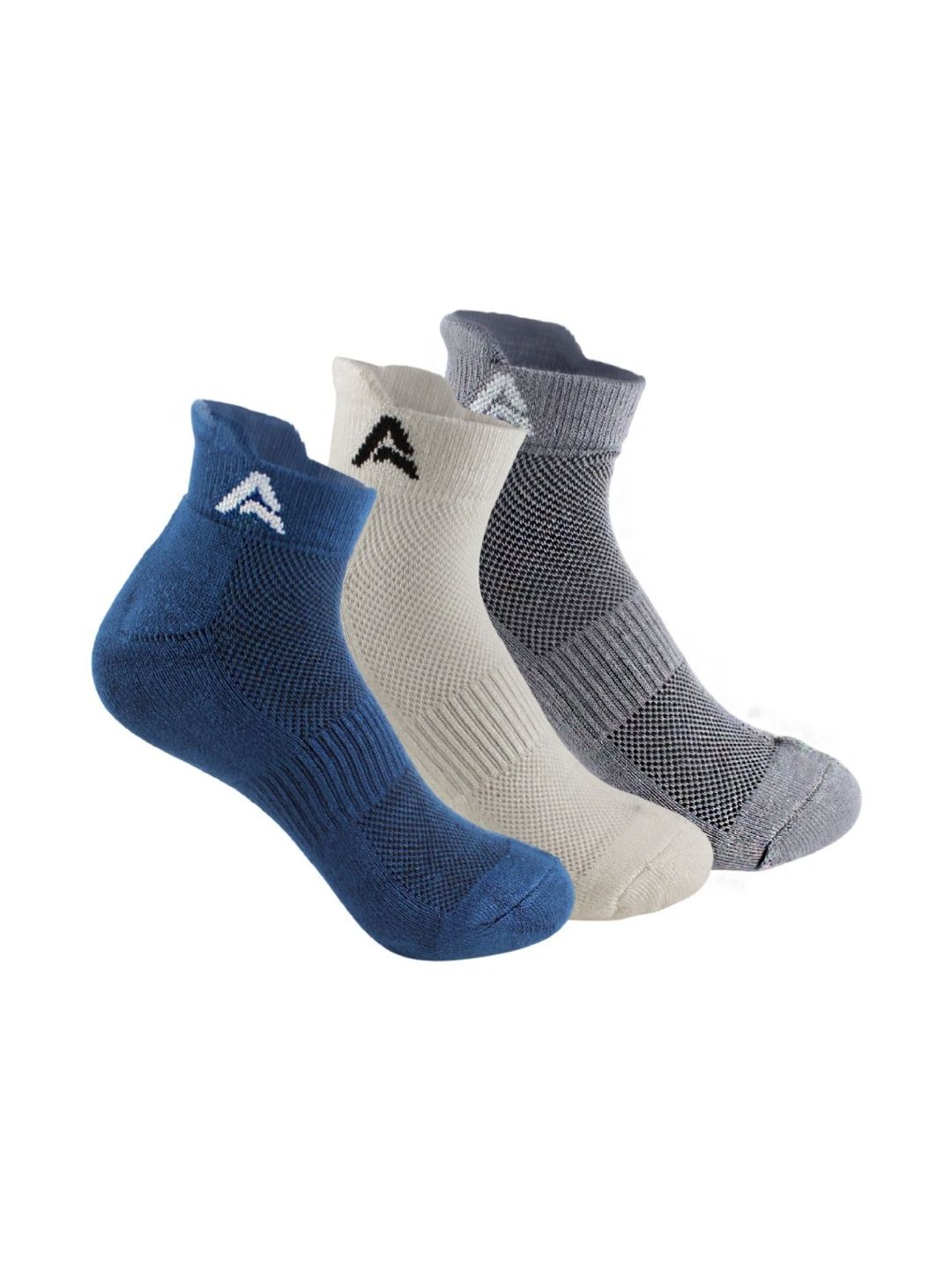 AMAREE Unisex Pack of 3 Assorted Patterned Ankle Length Socks-picture-34