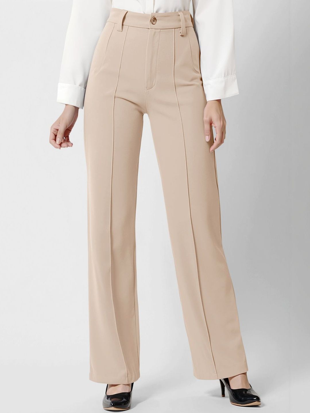 Navyankaa Women Straight Fit High-Rise Trousers-picture-22