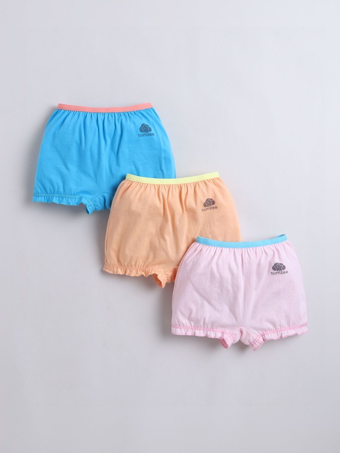 BUMZEE Girls Pack of 3 Cotton Basic Briefs-picture-56