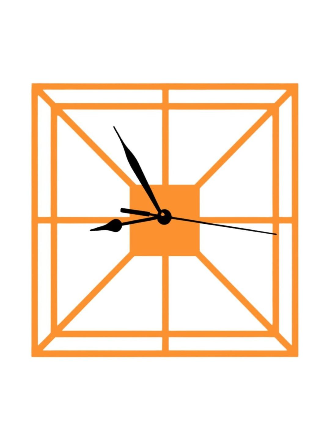 VENTUOS Orange & Orange Geometric Wall Clock-picture-41