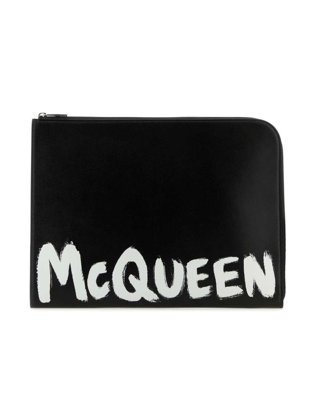 Black Graffiti logo-print clutch-image-7
