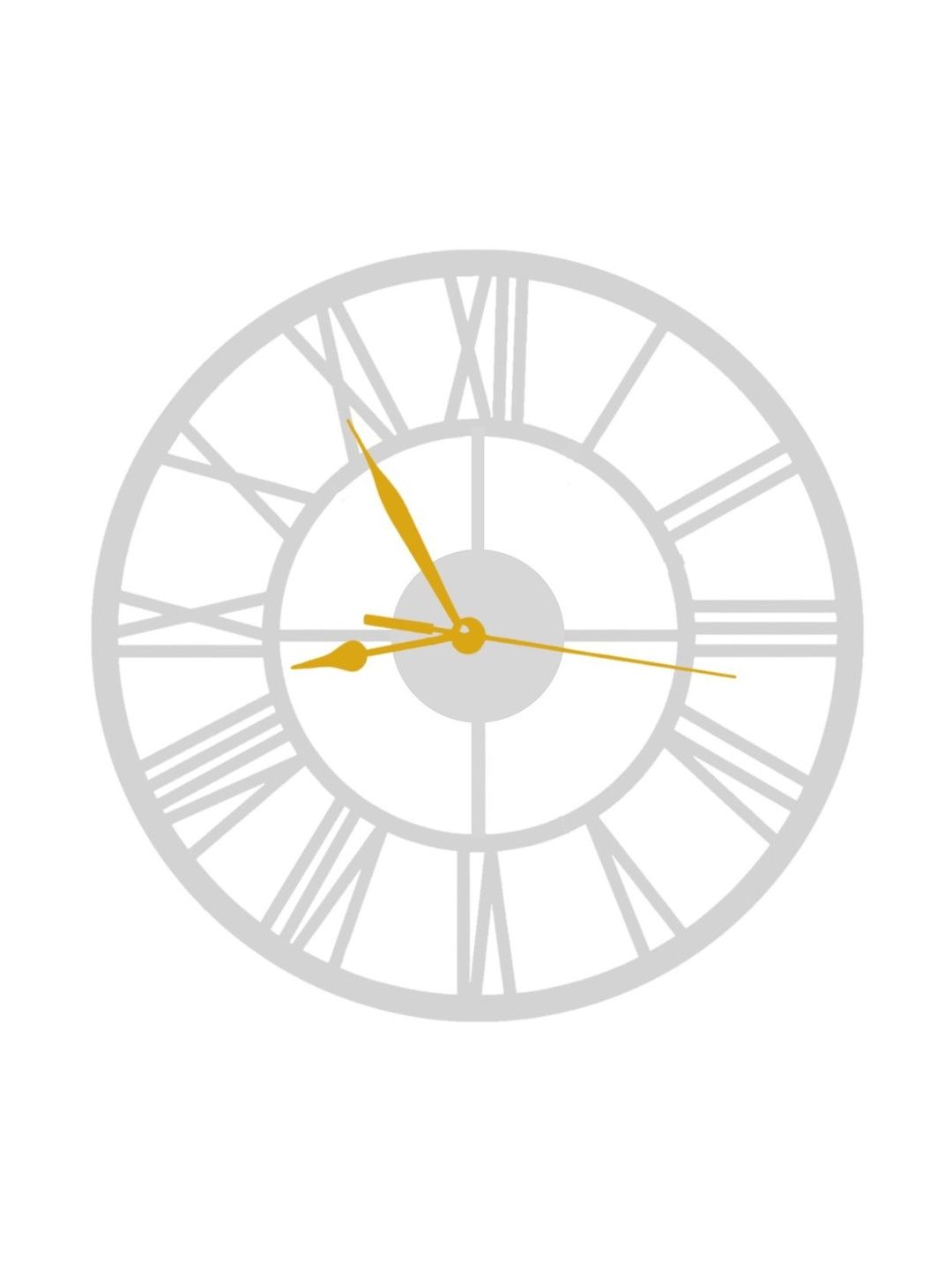 VENTUOS Grey & White Textured Contemporary Wall Clock-picture-17