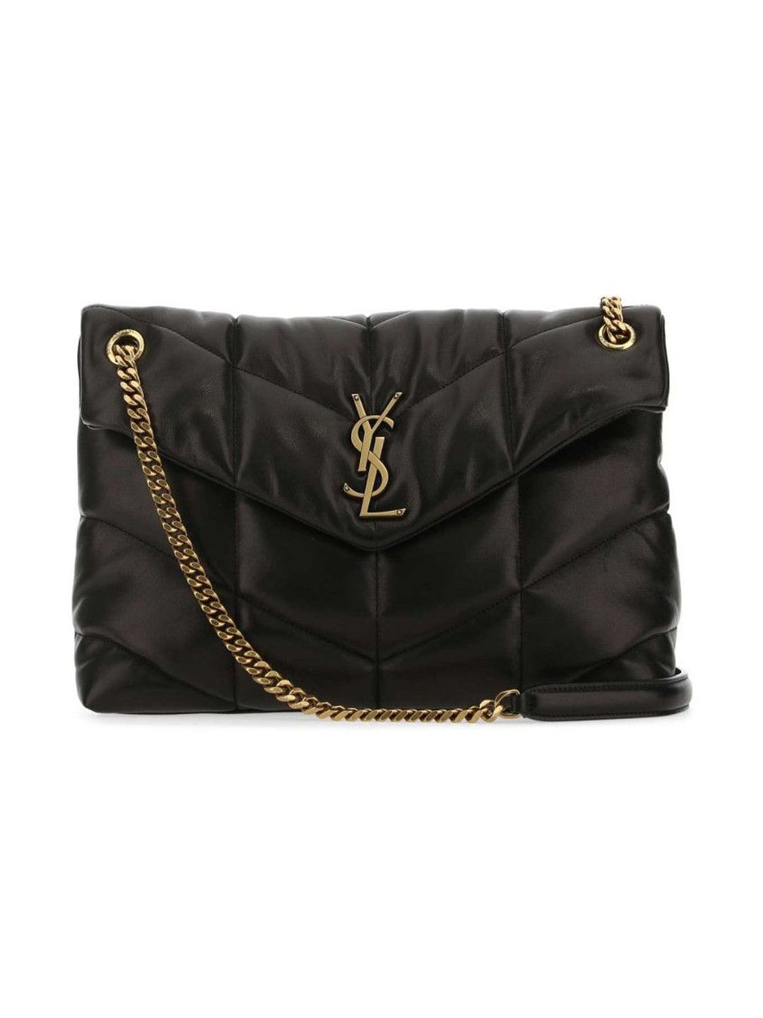 Black Medium Loulou Puffer Shoulder Bag-image-38