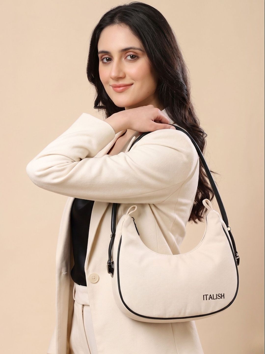 ITALISH Leather Half Moon Shoulder Bag-picture-50