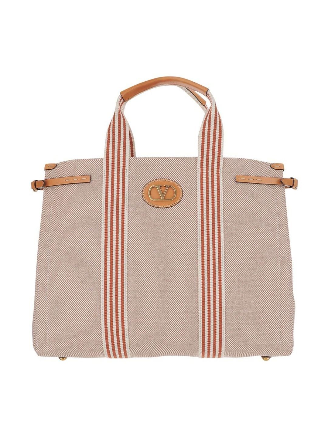 valentino garavani Beige Cotton Leather Tote-picture-39