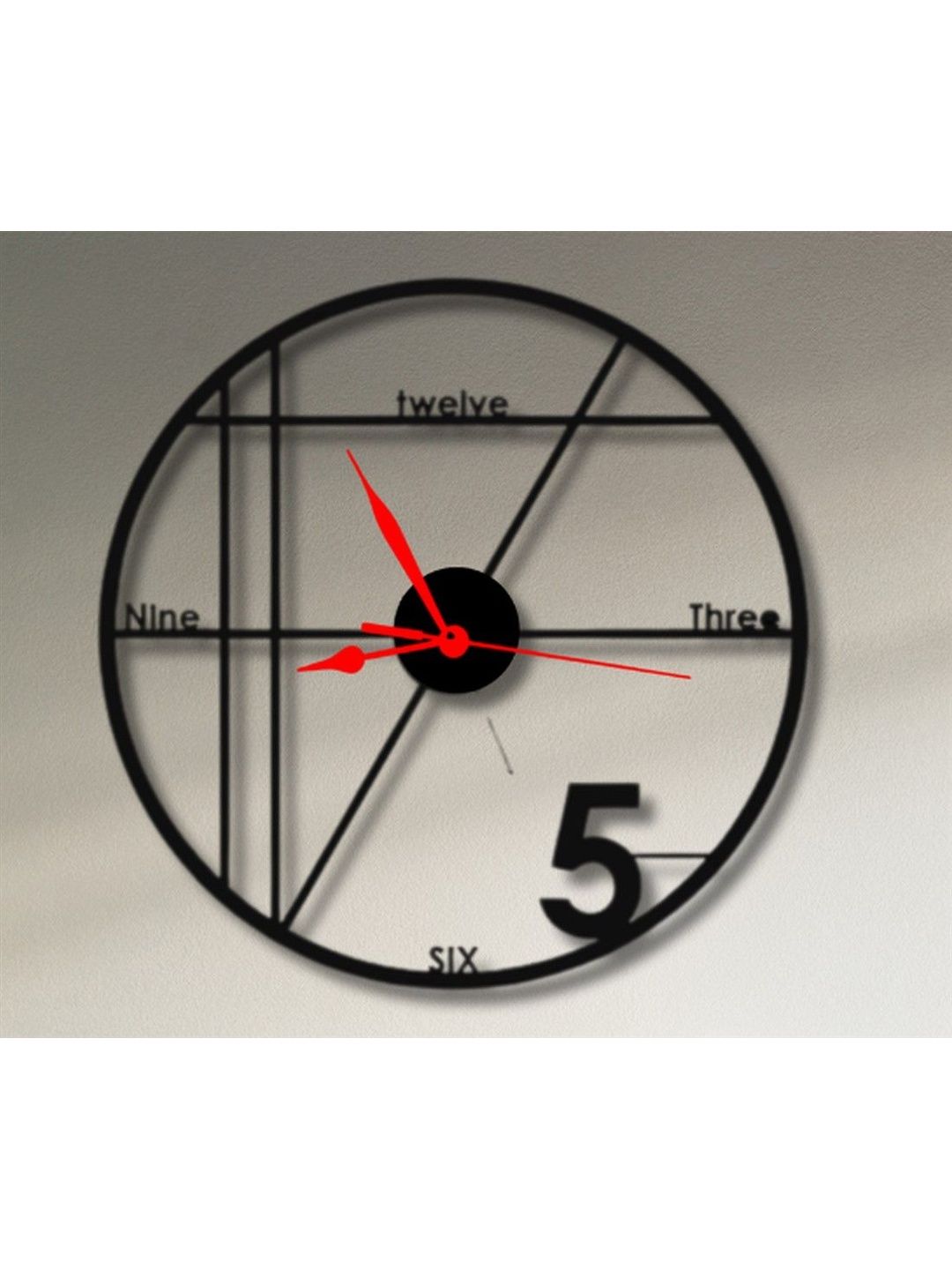 VENTUOS Black & Black Contemporary Wall Clock-picture-39