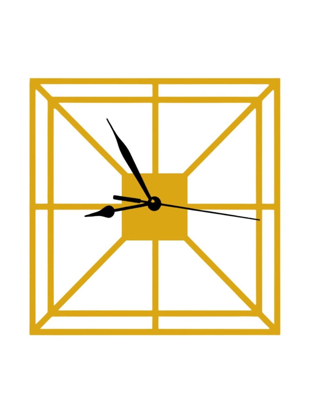 VENTUOS Gold-Toned & Yellow Textured Contemporary Wall Clock-image-39