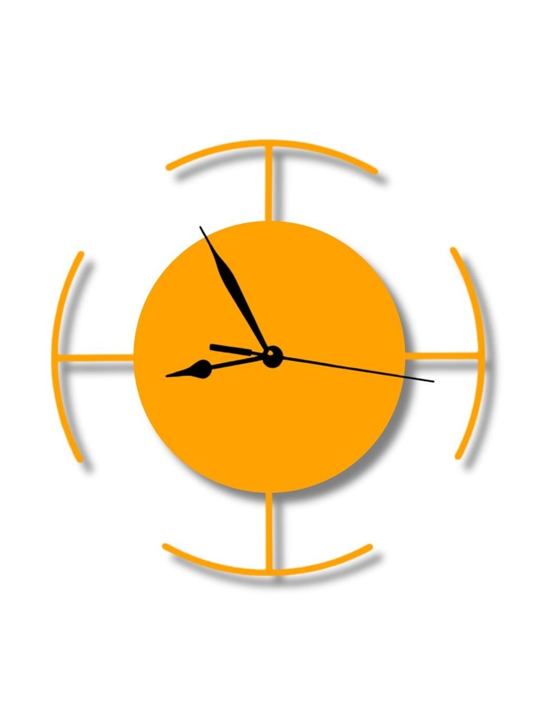 VENTUOS Orange & Orange Geometric Wall Clock-picture-45