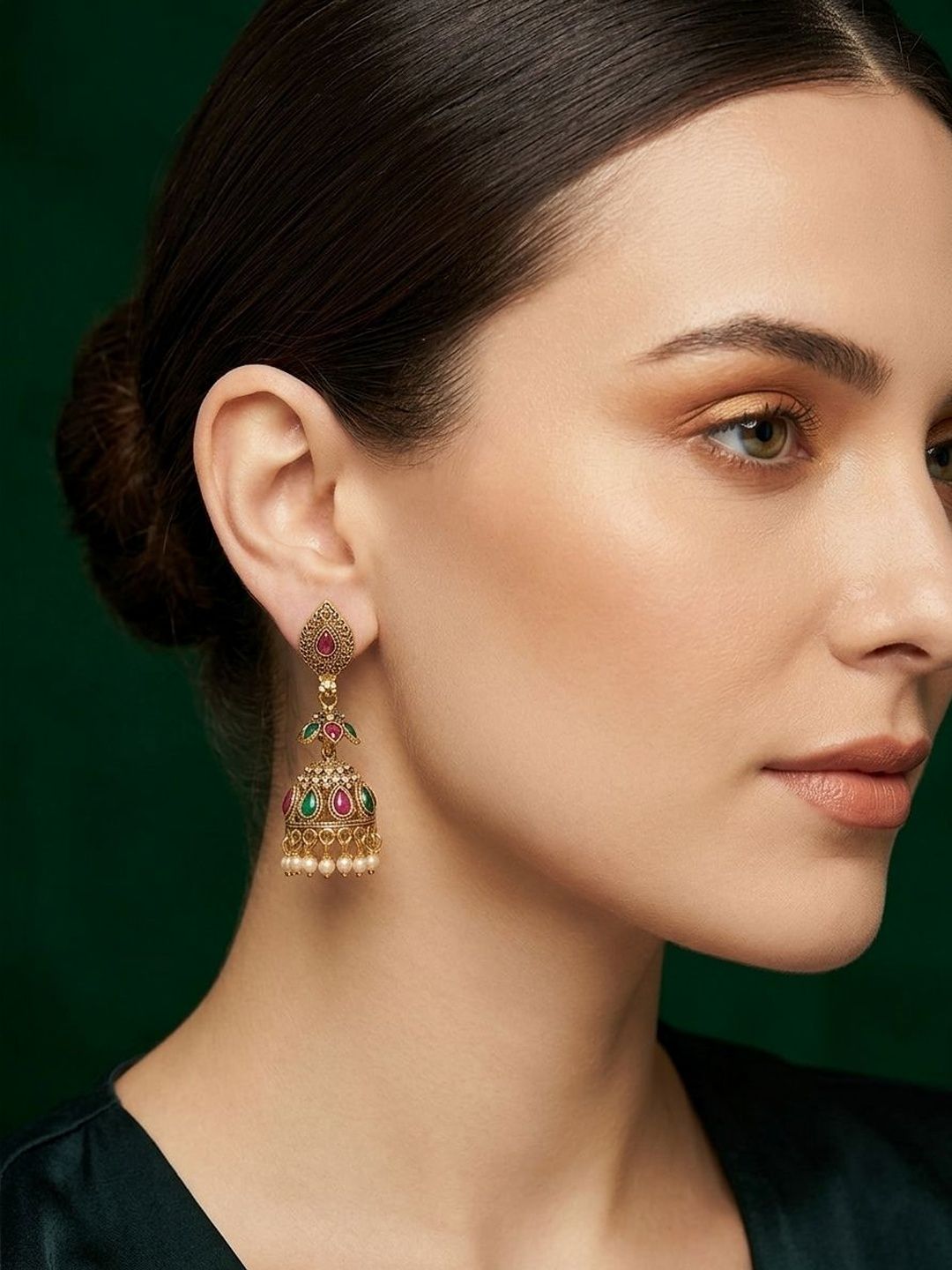 DURATI Geometric Jhumkas Earrings-picture-15