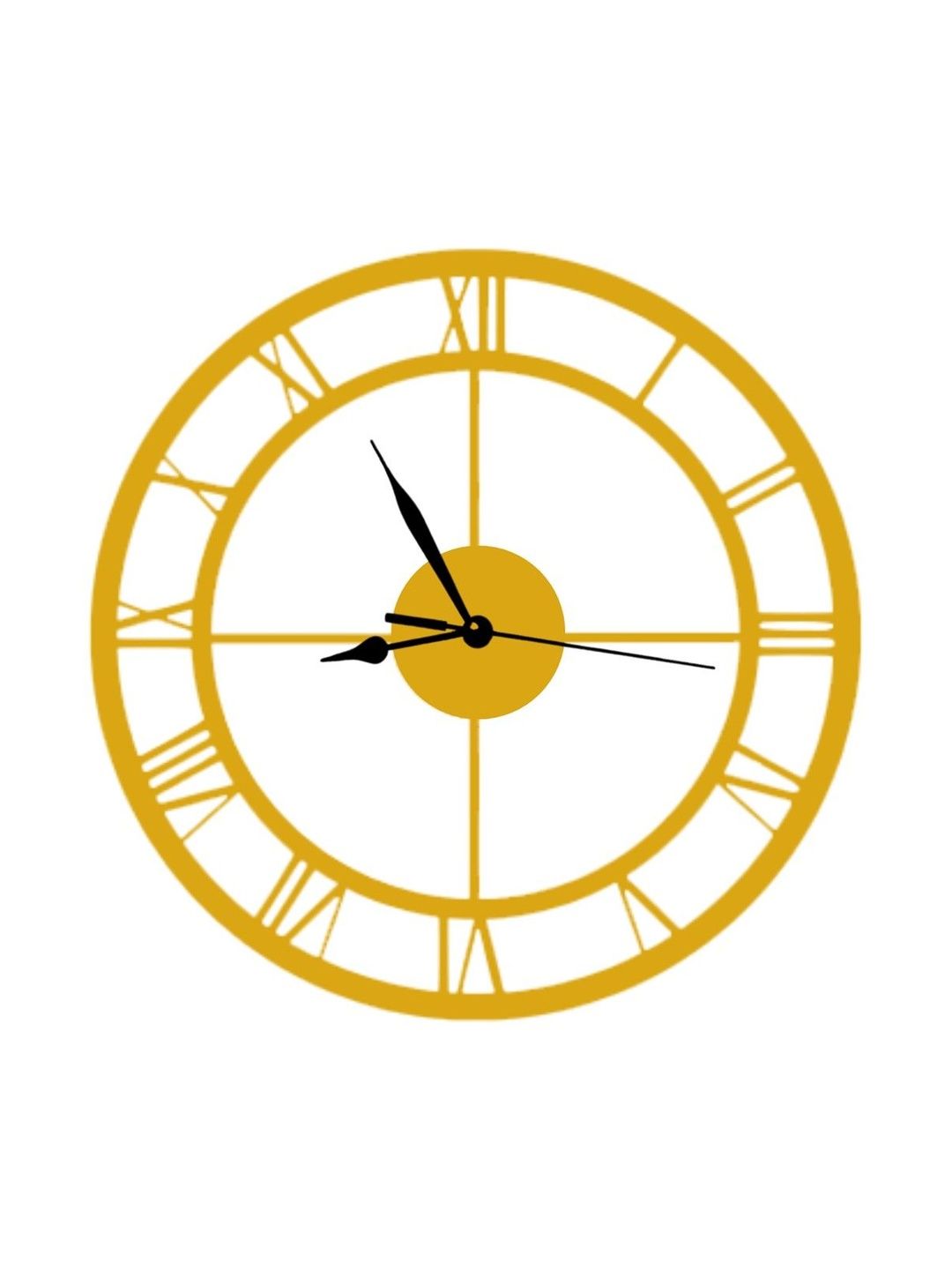 VENTUOS Gold-Toned & Yellow Contemporary Wall Clock-image-37