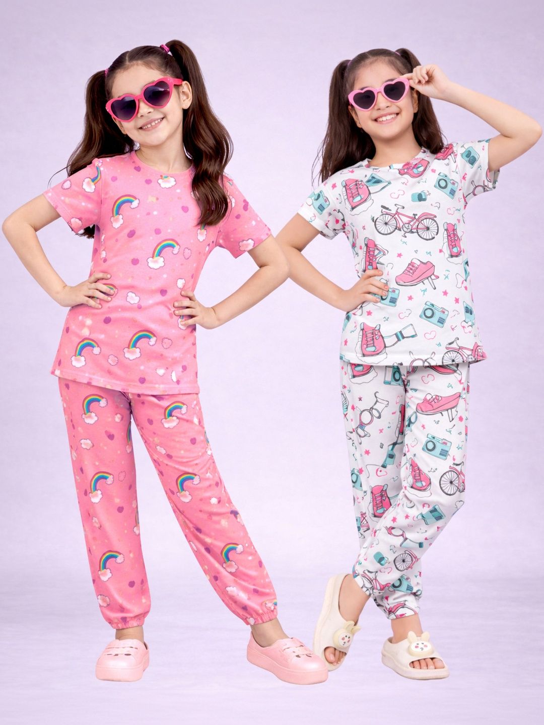 LITBABY Girls Printed Short Sleeves Nightdress-image-30
