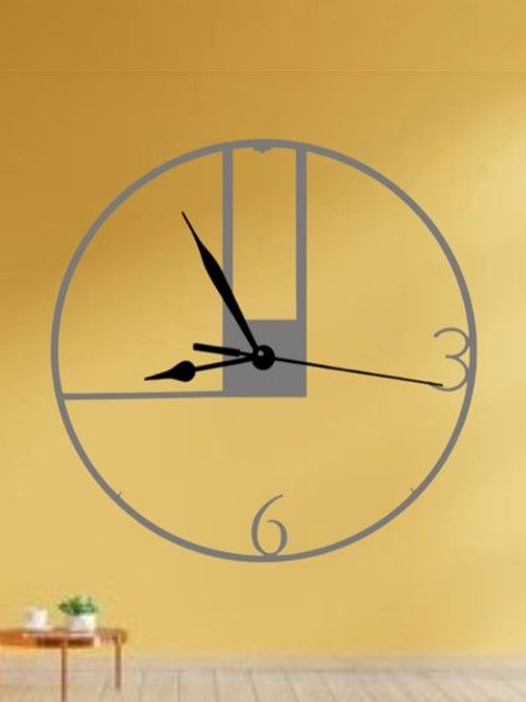 VENTUOS Grey & Grey Geometric Wall Clock-picture-25