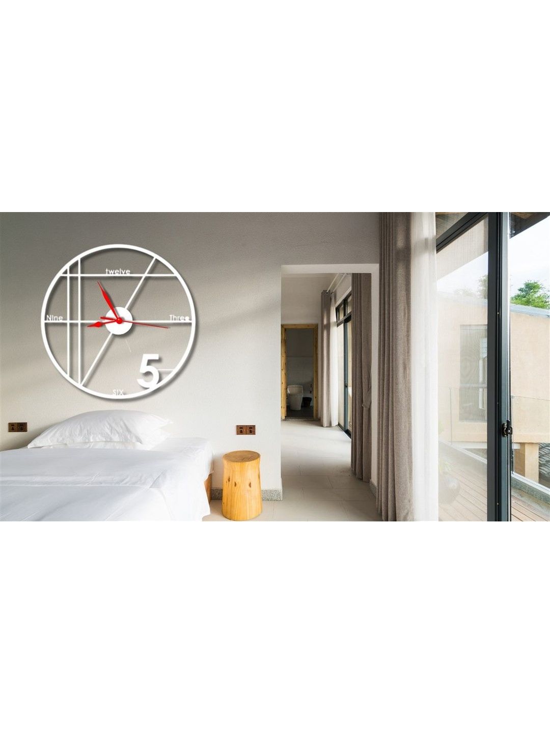 VENTUOS White & White Wall Clock-picture-37