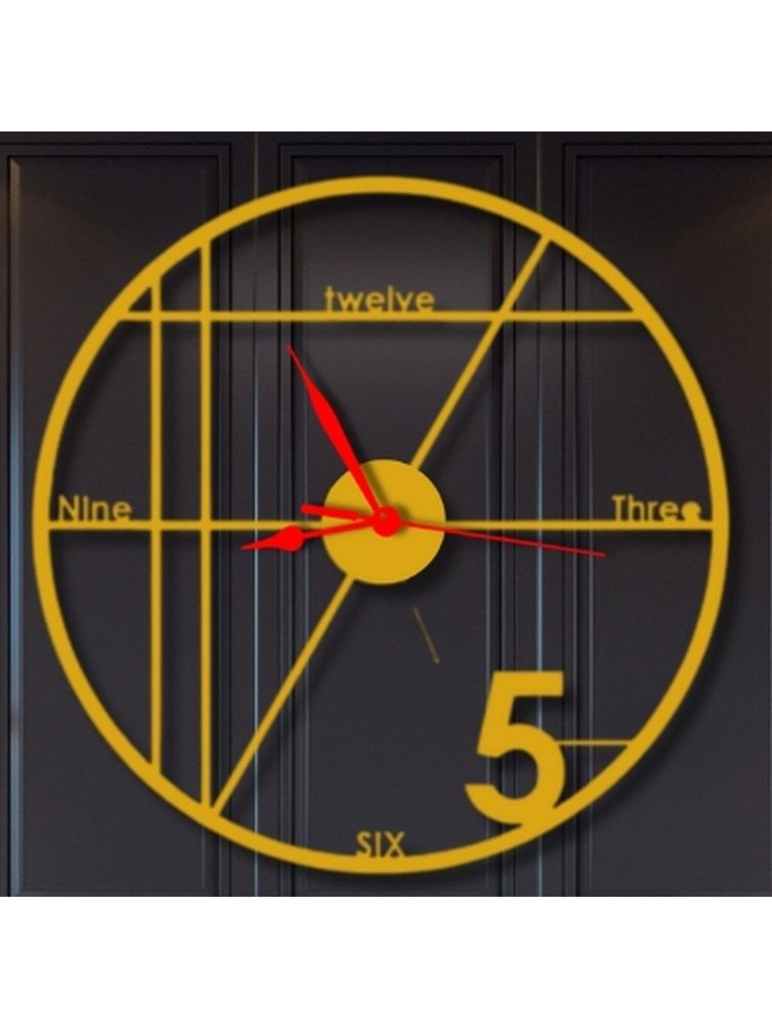 VENTUOS Gold-Toned & Yellow Wall Clock-picture-32