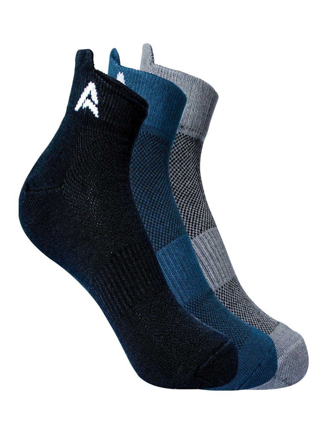 AMAREE Unisex Pack of 3 Cotton Assorted Patterned Ankle Length Socks-image-38