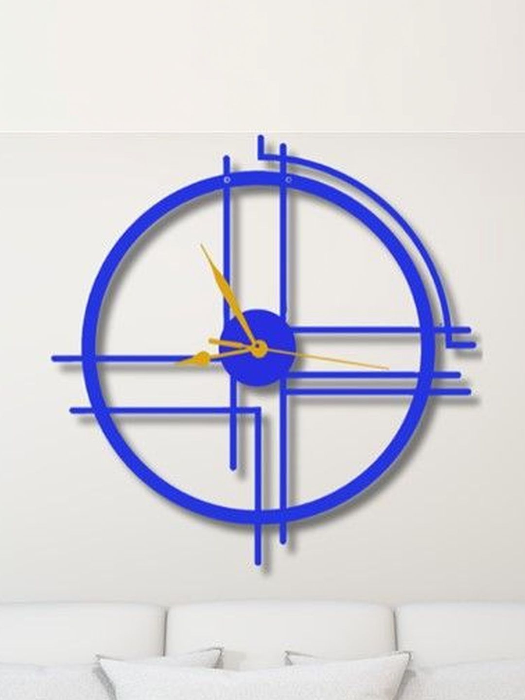 VENTUOS Blue & Blue Geometric Wall Clock-image-37