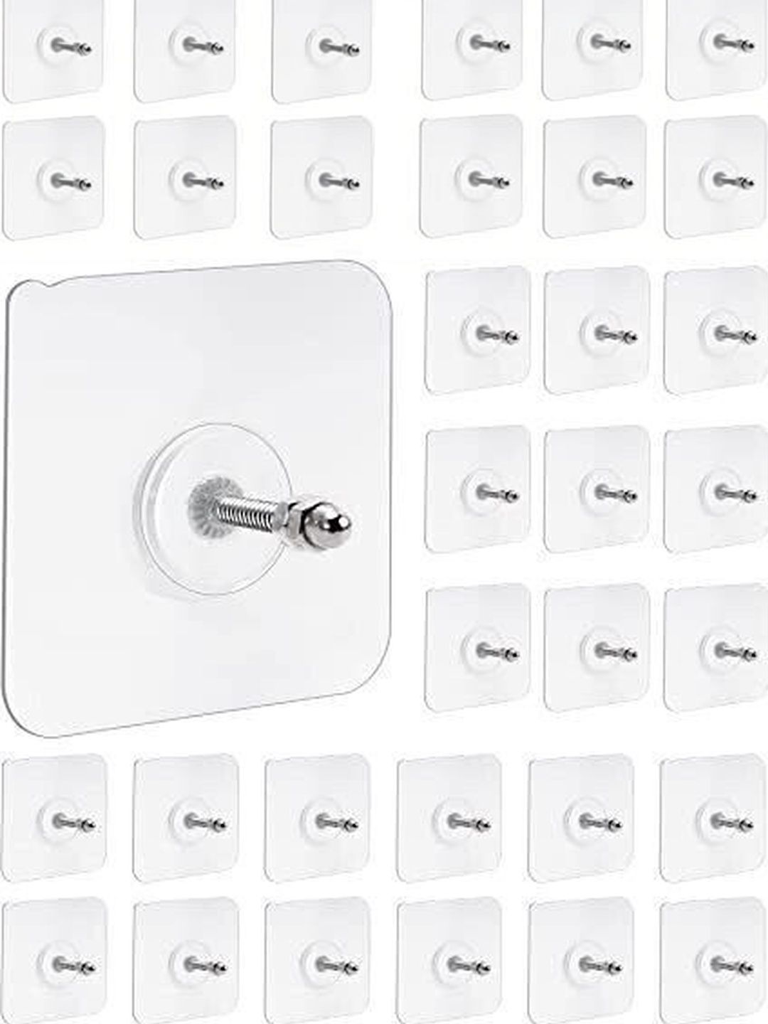 REDCARP Transparent 20-Pcs Strong Adhesive Wall Hook-picture-1