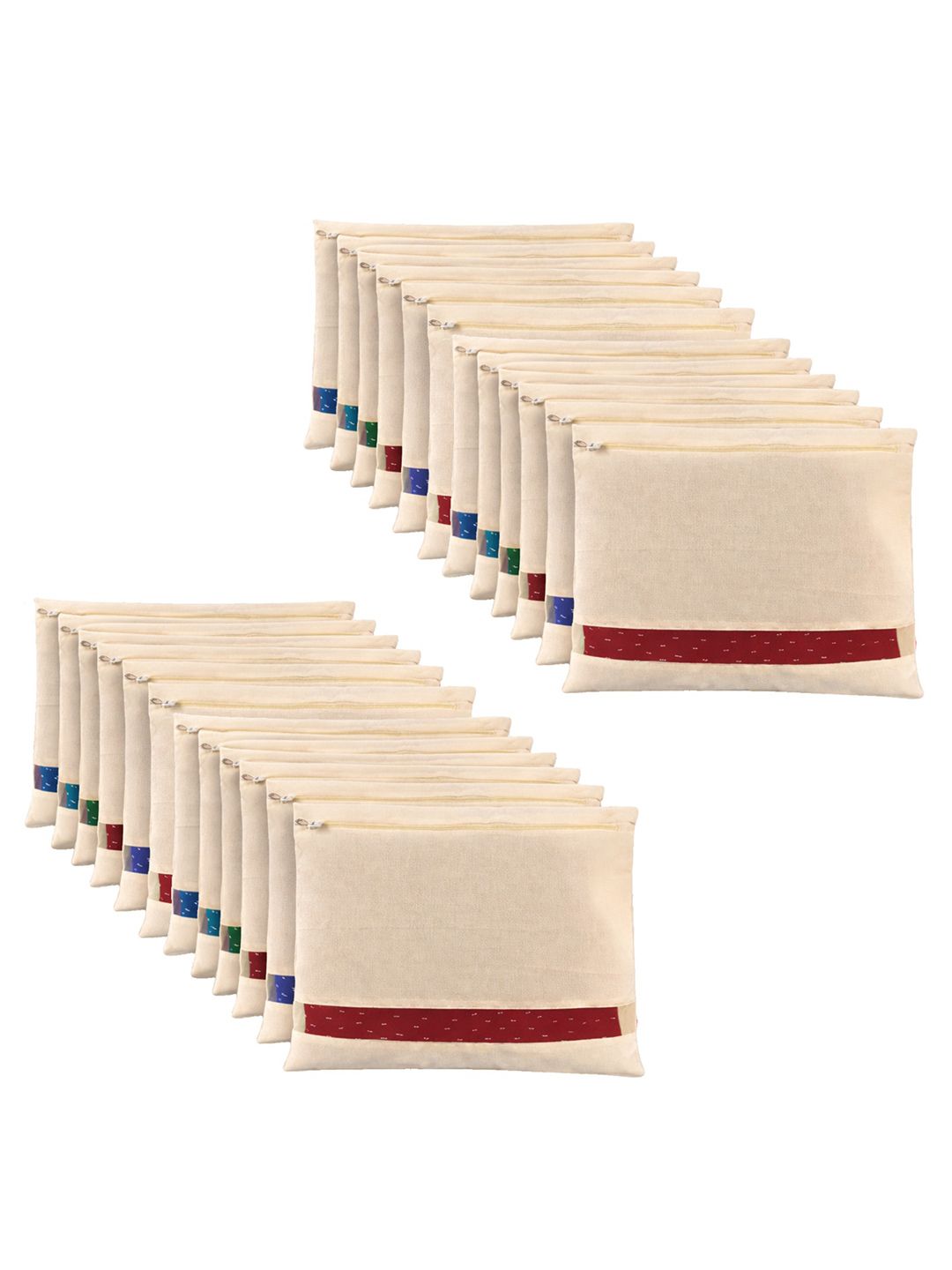 KESARI COLLECTION 24 Pieces Solid Zipper Storage Saree Cover-picture-26