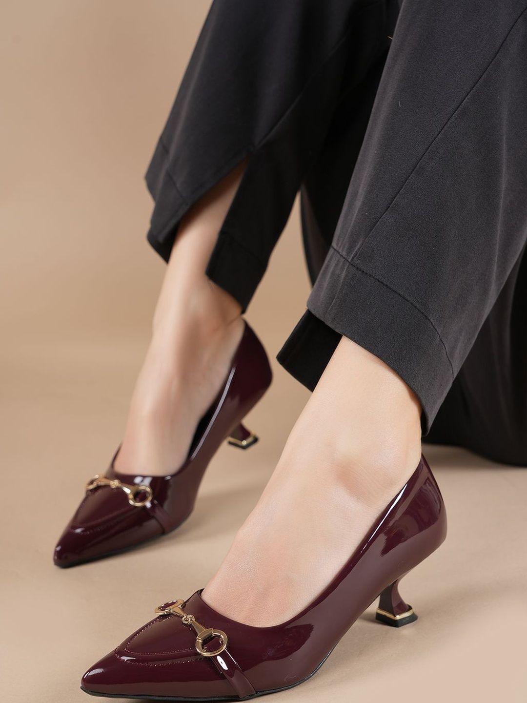 Lavie Work Kitten Pumps with Buckles-image-25
