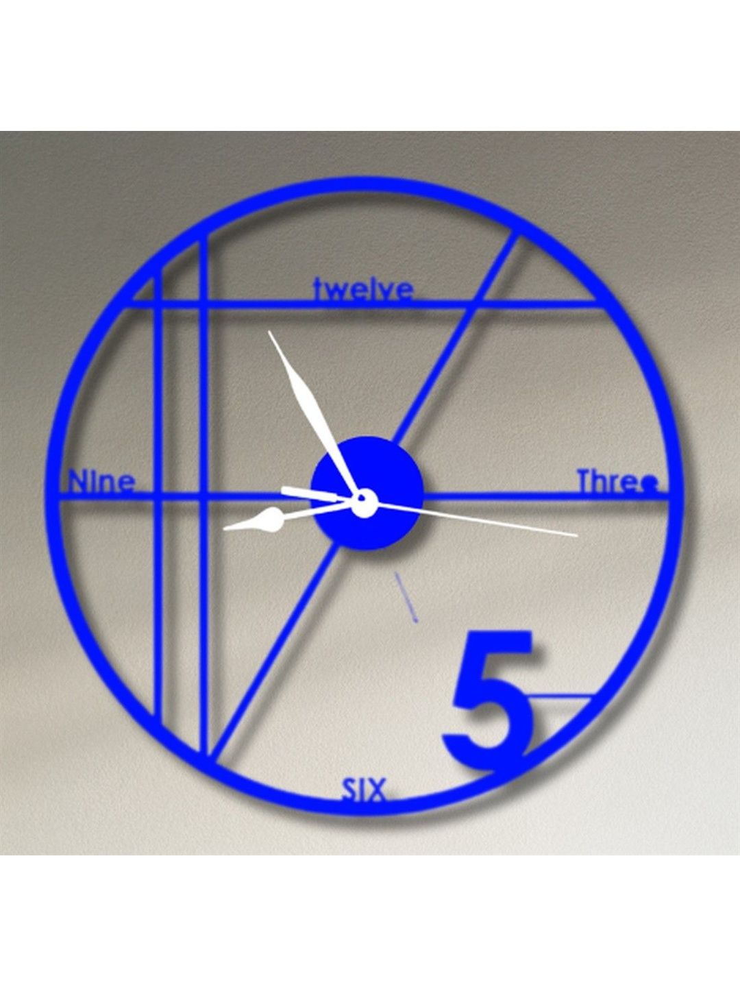 VENTUOS Blue & Blue Wall Clock-picture-35