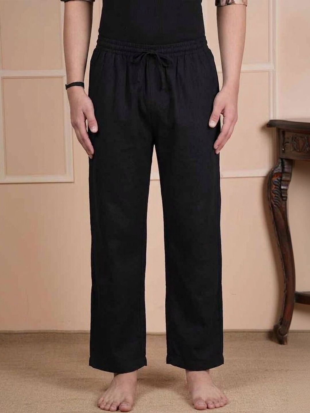 Style Shoes Mid-Rise Straight Lounge Pants-image-34