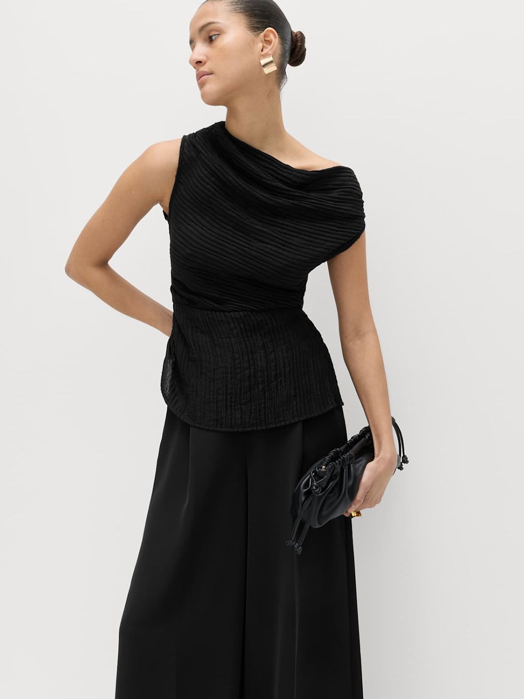 Marks & Spencer Plisse Asymmetrical Top-picture-19