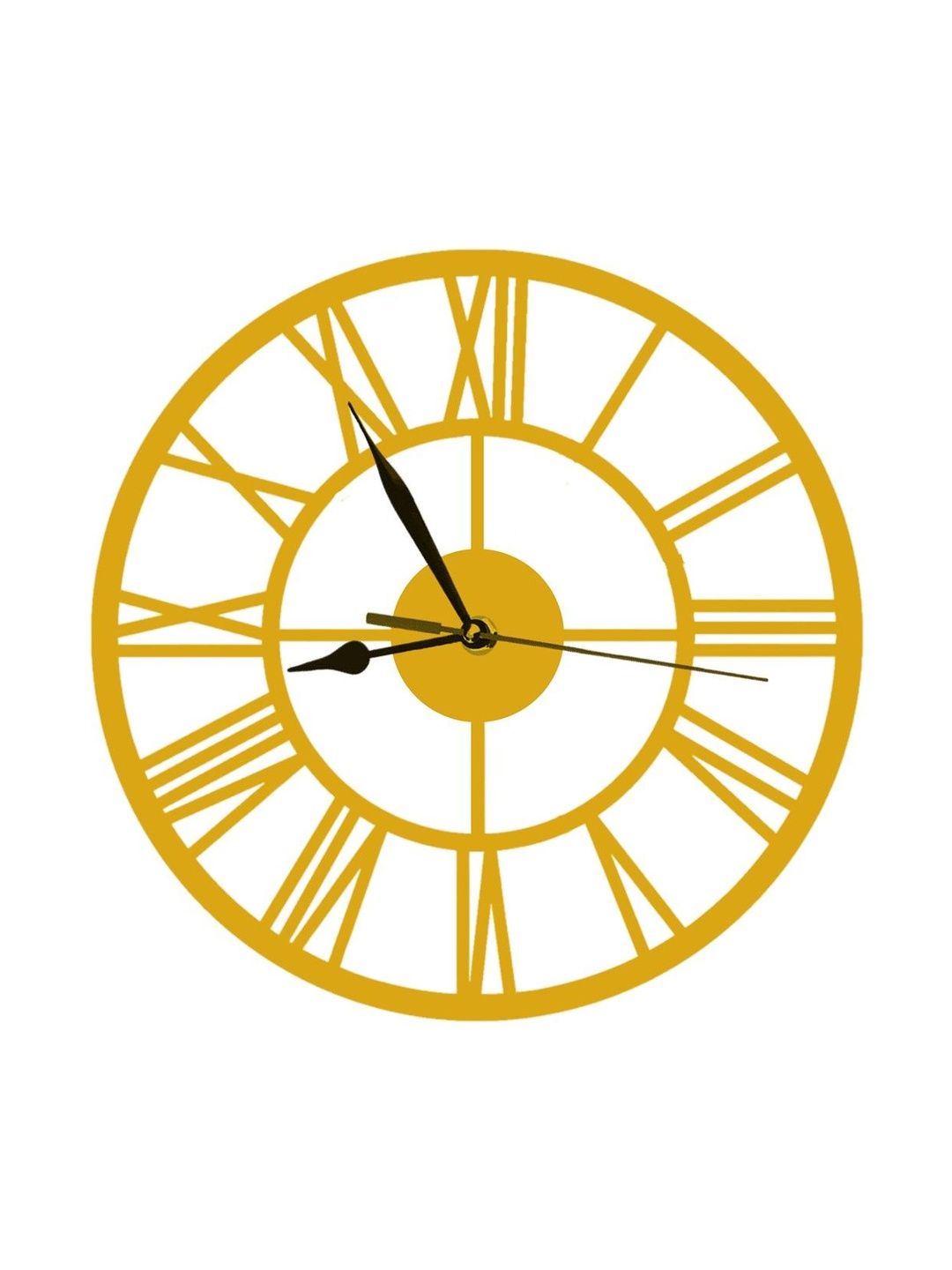 VENTUOS Gold-Toned & Gold-Toned Textured Wall Clock-picture-37