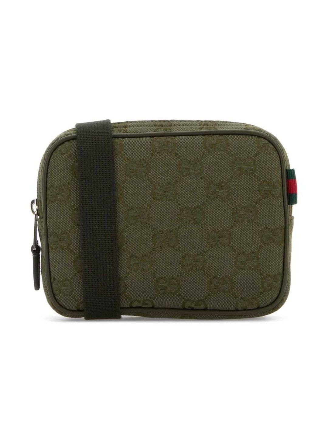 Gucci Men Olive Cotton Handbags-image-17