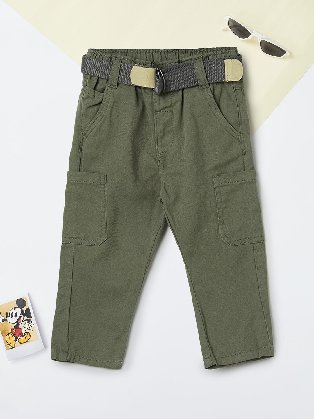 max Boys Utility or Military Inspired Cargos Cotton Trousers-image-28