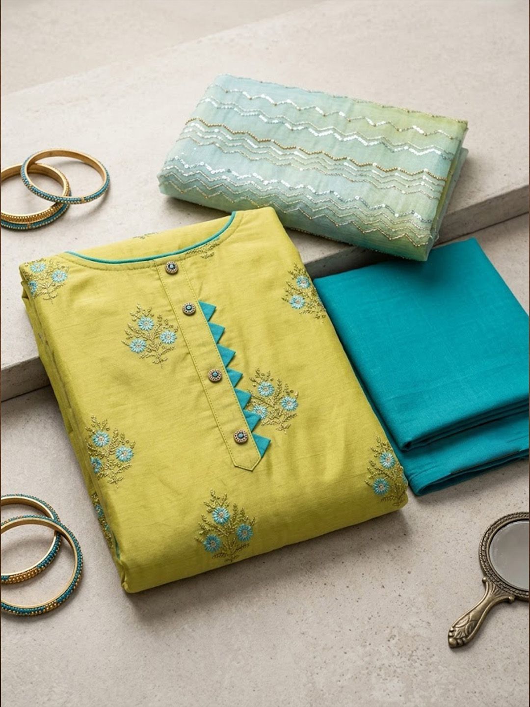 Varanga Embroidered Unstitched Dress Material-picture-28