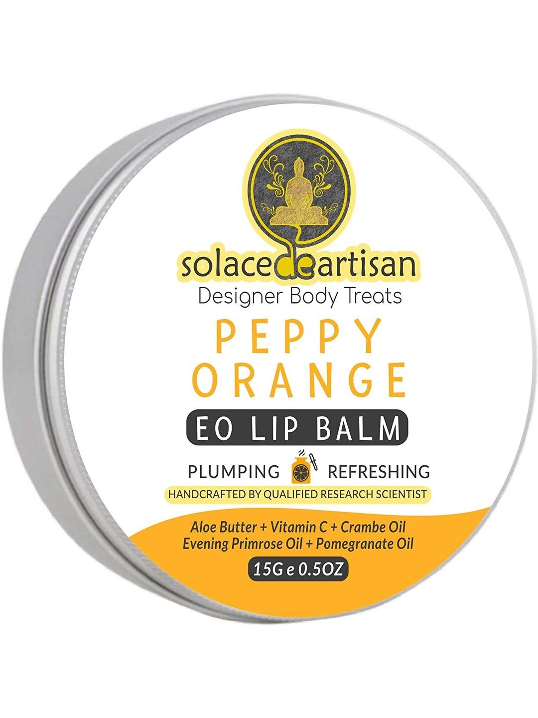 SolaceDeArtisan Peppy Orange Plumping & Refreshing EO Lip Balm - 15 g-image-25