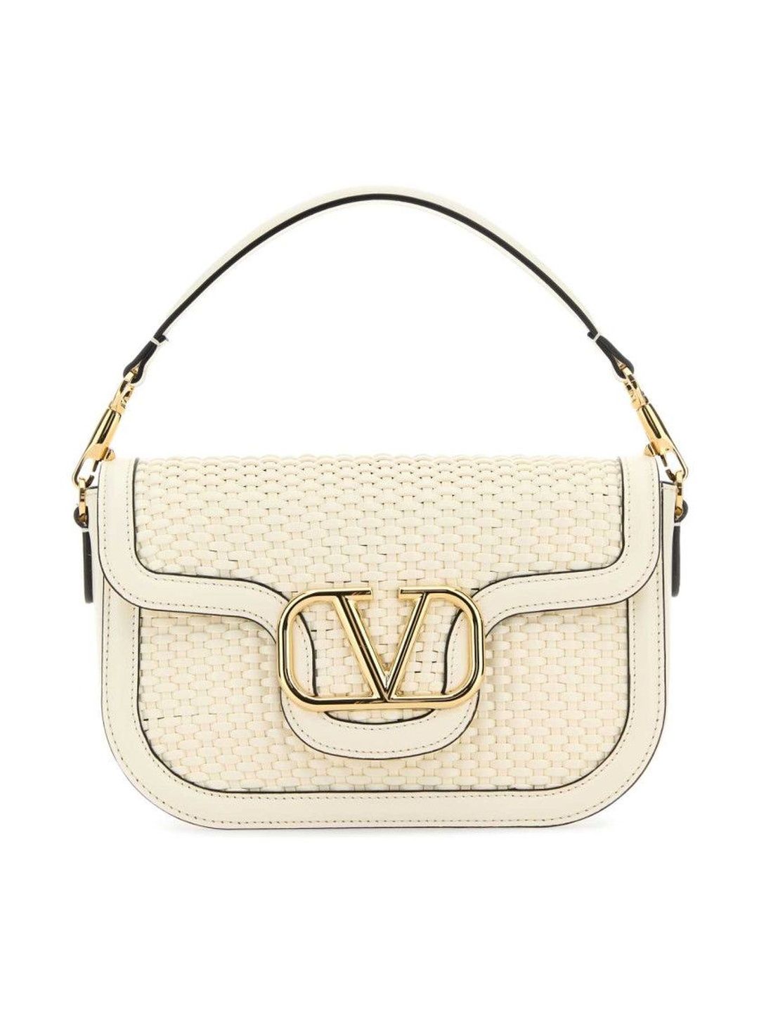 valentino garavani Ivory Alltime woven leather shoulder bag-picture-35