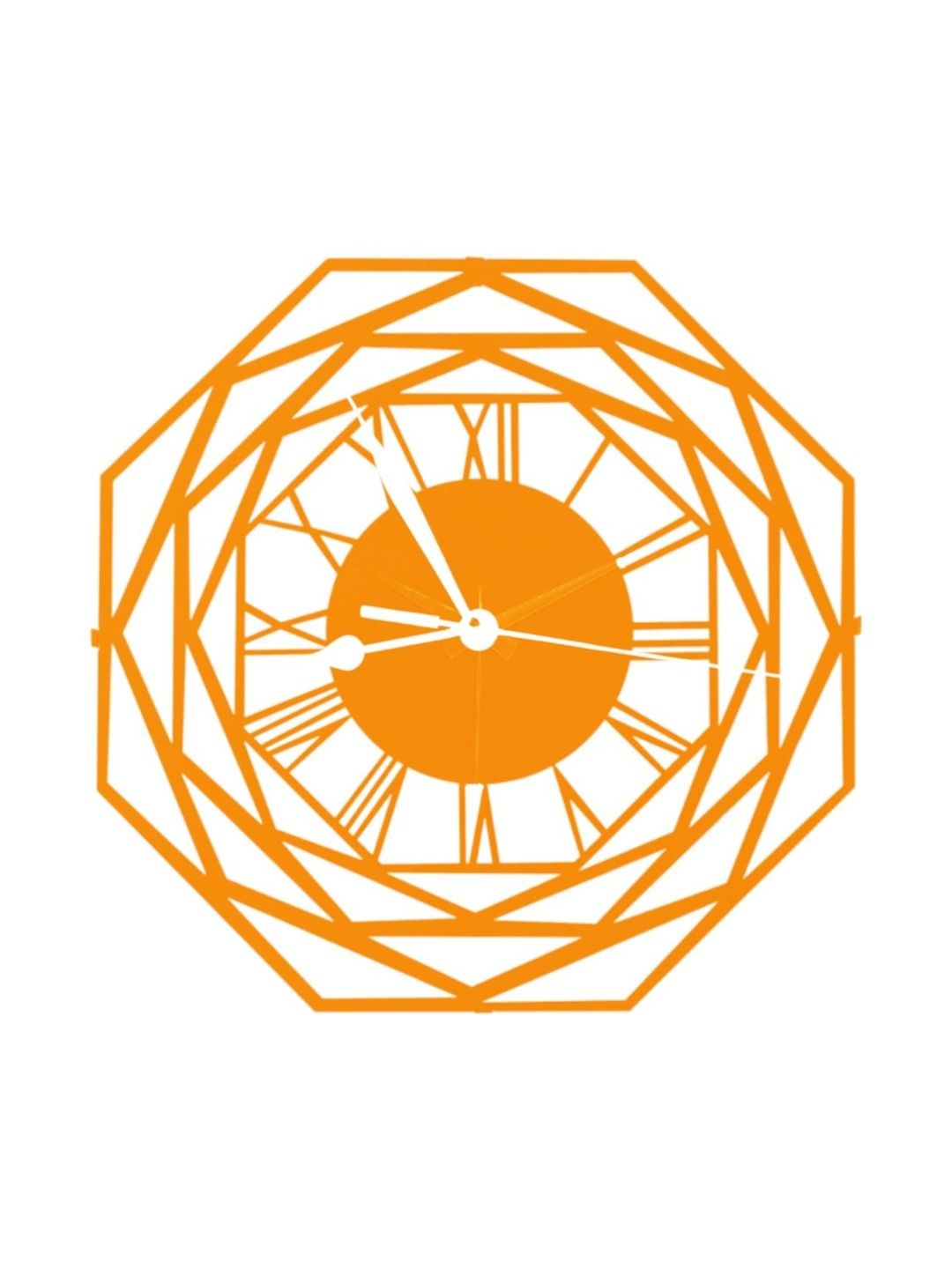 VENTUOS Orange & Orange Geometric Contemporary Wall Clock-picture-19