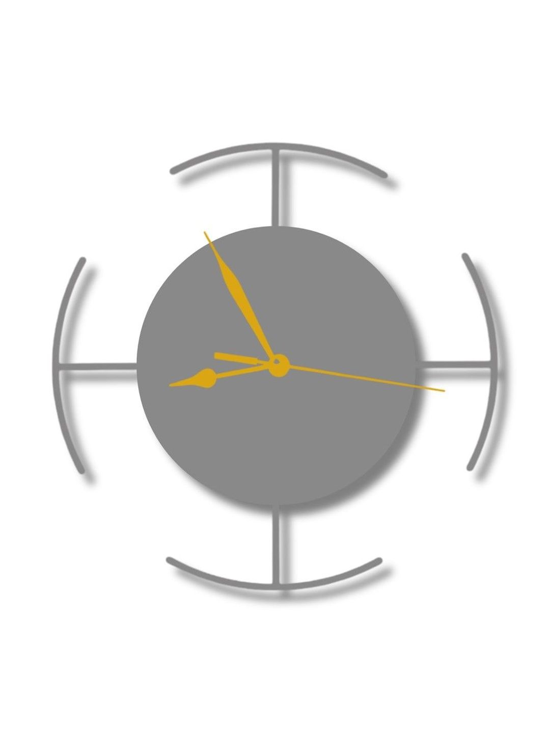 VENTUOS Grey & Grey Geometric Wall Clock-picture-35