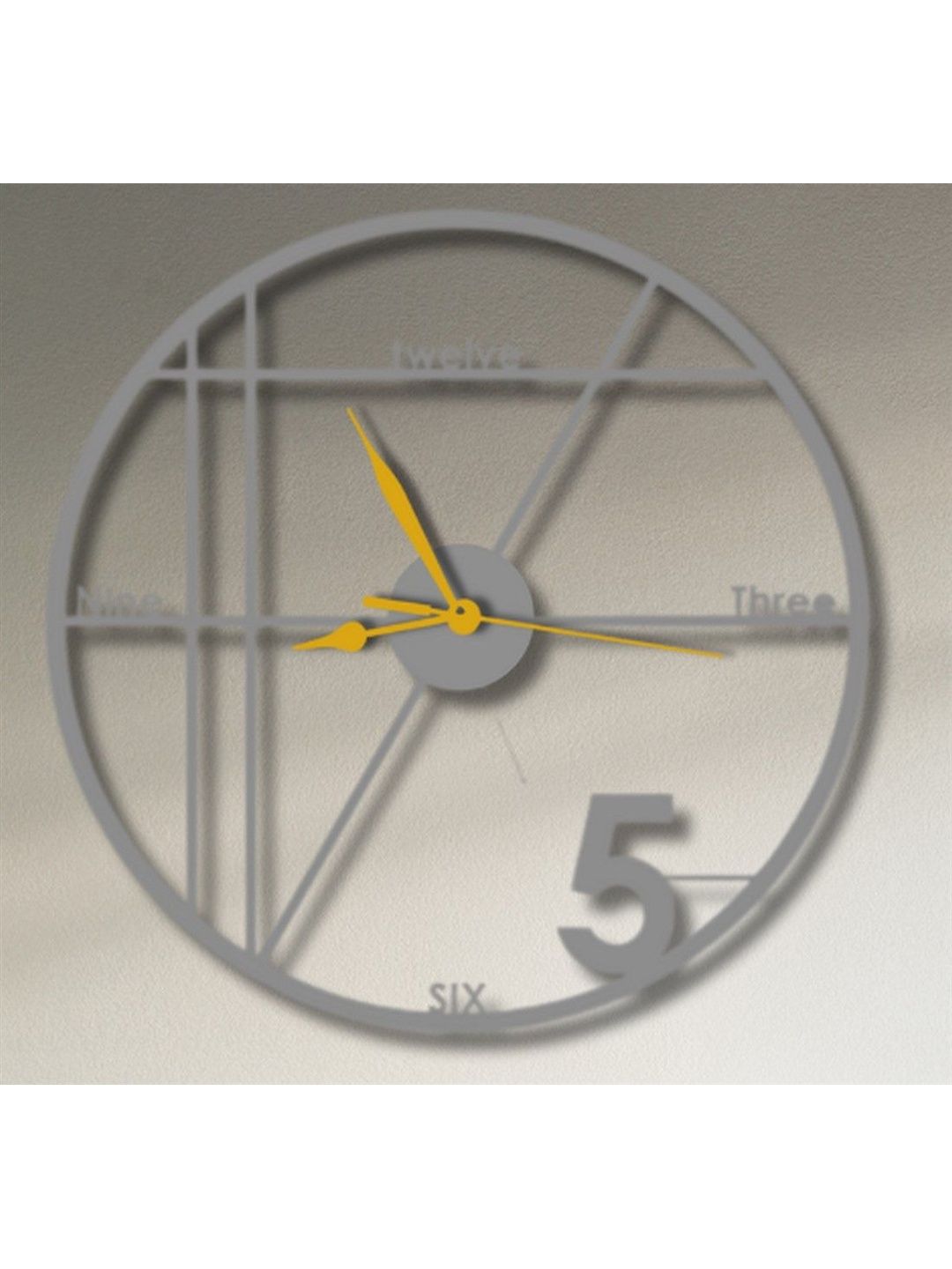 VENTUOS Grey & Grey Wall Clock-image-35