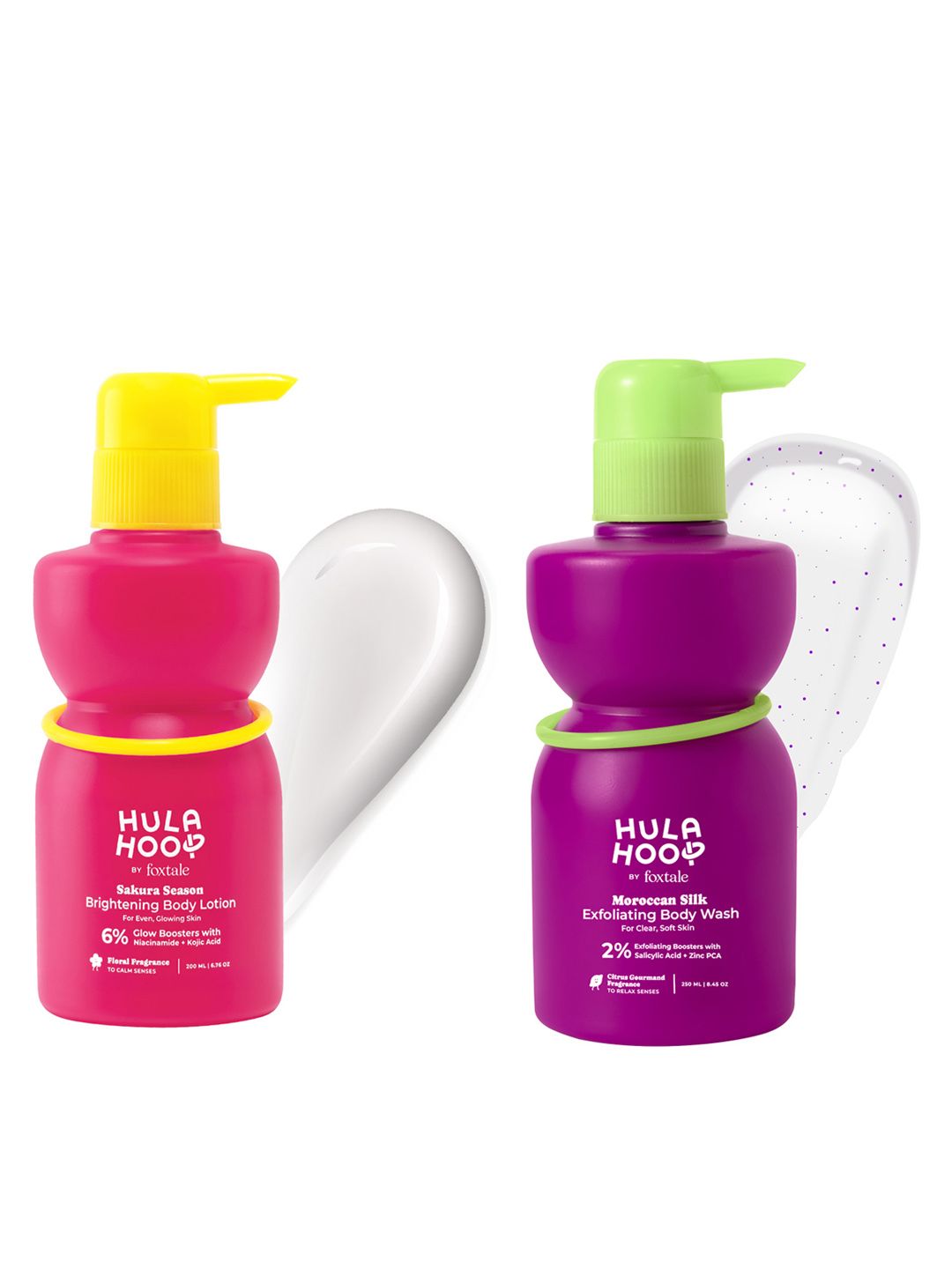 FoxTale Set of Hula Hoop Exfoliating Body Wash 250ml & Brightening Body Lotion 200ml-image-29