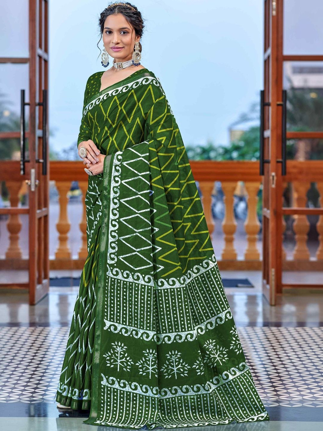 KALINI Ethnic Motifs Pure Cotton Saree-picture-52