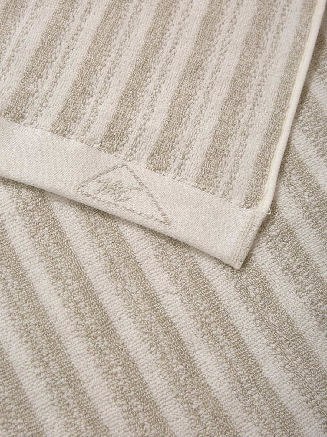 Monte Carlo 2-Pcs Beige & White Textured Pure Cotton 380 GSM Hand Towels-picture-13