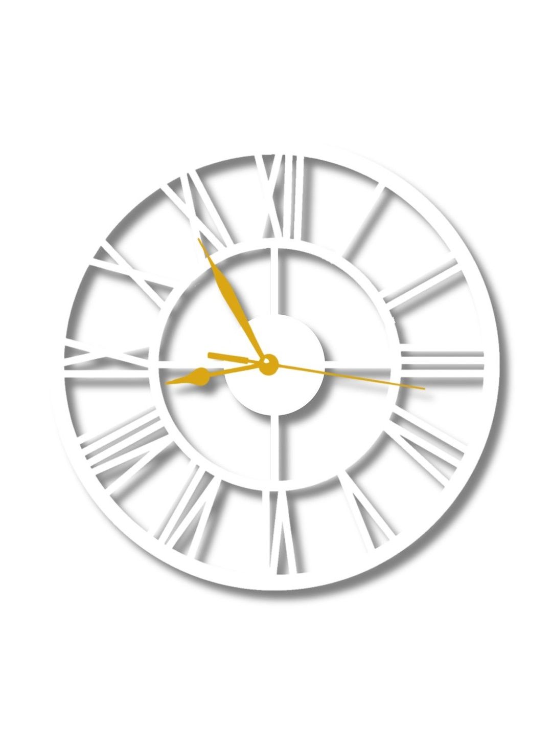 VENTUOS White & White Contemporary Wall Clock-picture-13