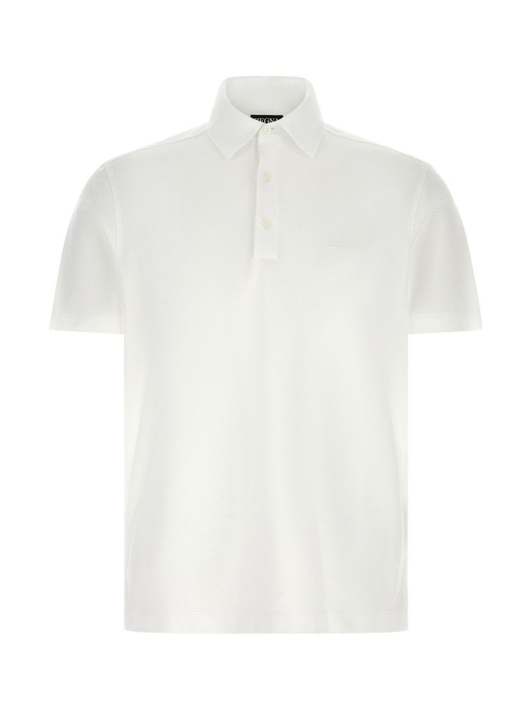 Zegna White Piqu Cotton Polo Shirt-picture-53