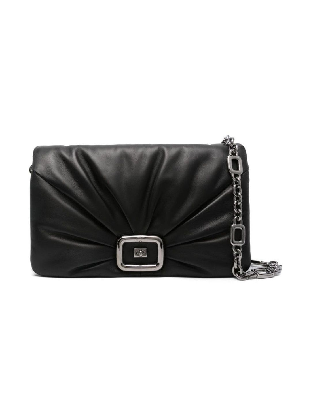 roger vivier Black pleated shoulder bag-picture-14
