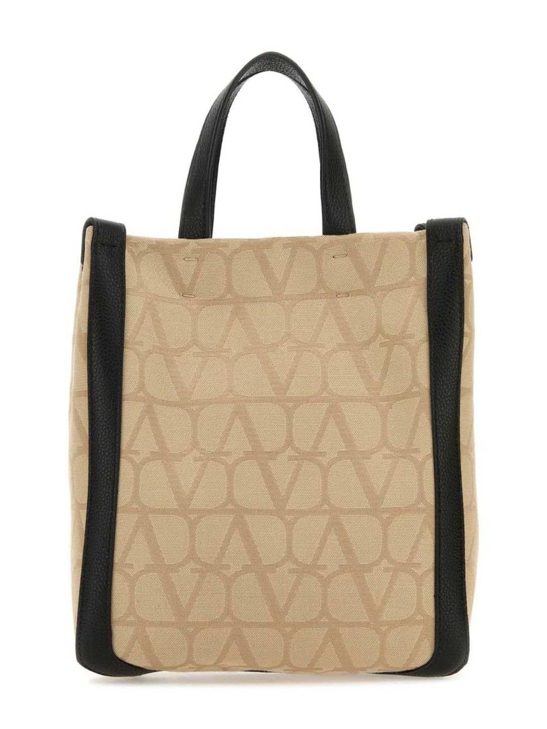 valentino garavani Beige V Logo Jacquard Tote Bag-picture-47
