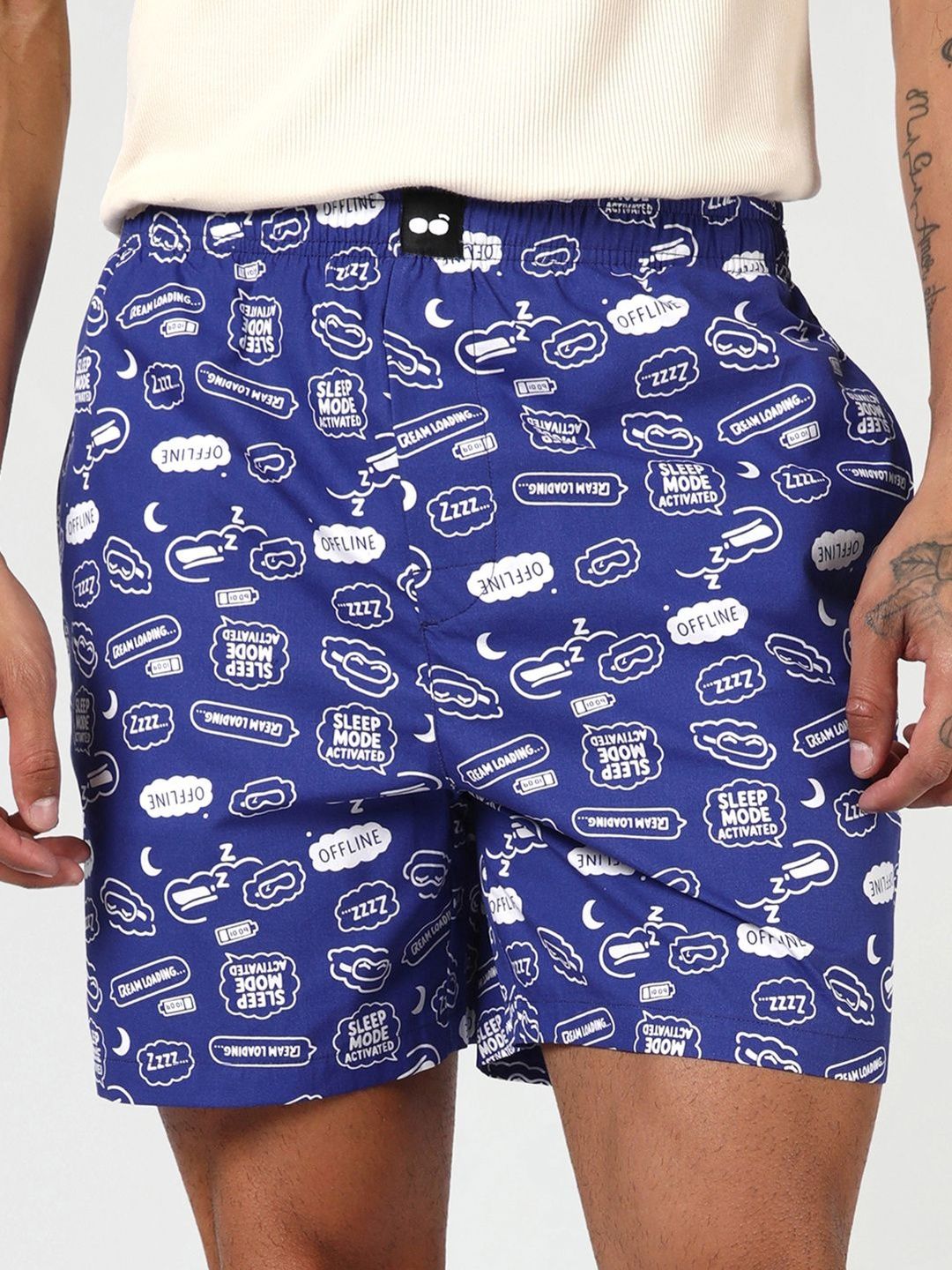 Bewakoof Men Blue All Over Printed Boxers-picture-11
