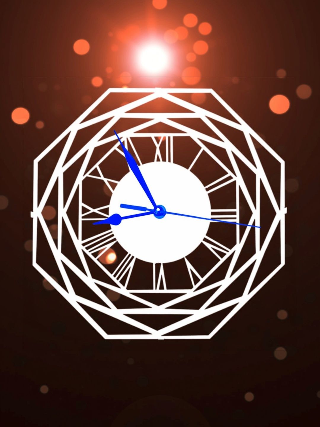VENTUOS White & White Geometric Wall Clock-image-37