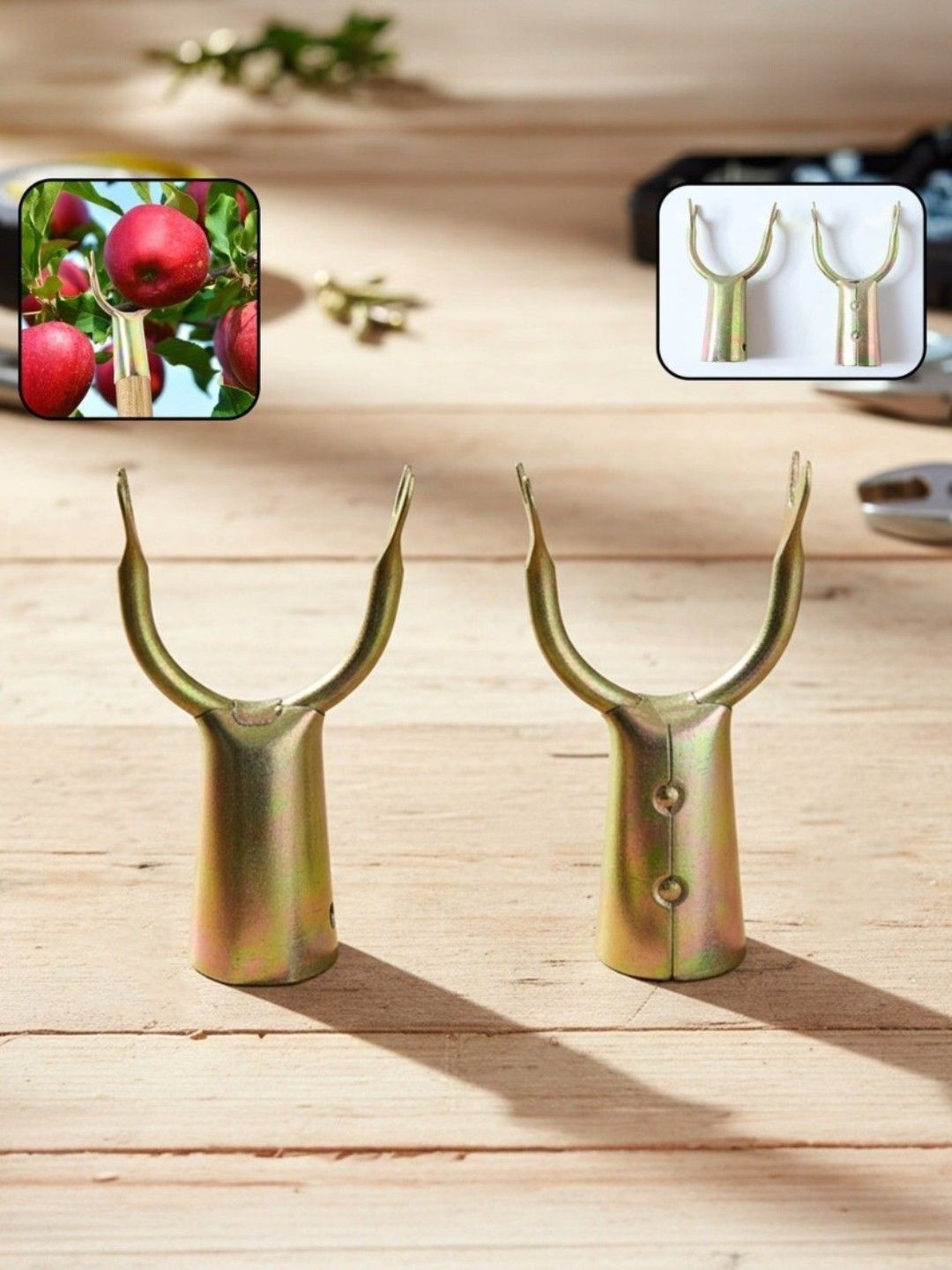 DeoDap Golden 2-Pcs Fruit Plucking Tool Head Set-picture-17