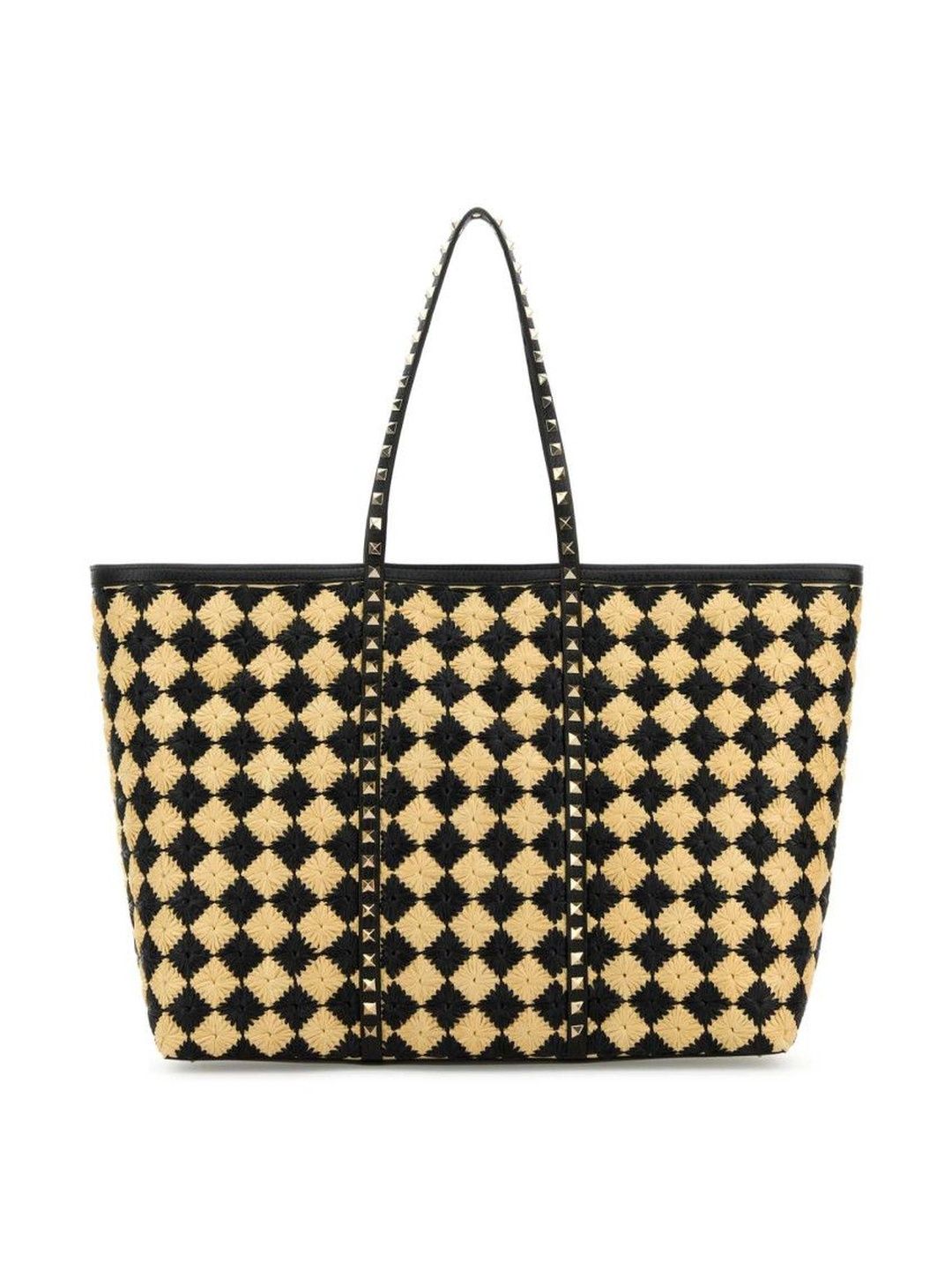 valentino garavani Beige Rockstud embroidered tote-picture-42